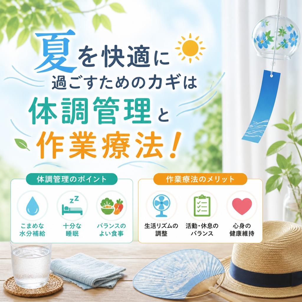 夏を快適に過ごすためのカギは体調管理と作業療法！