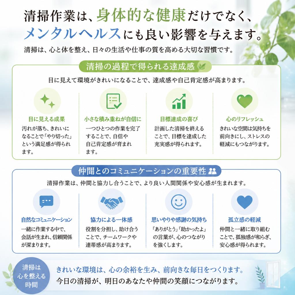 清掃作業のメリット