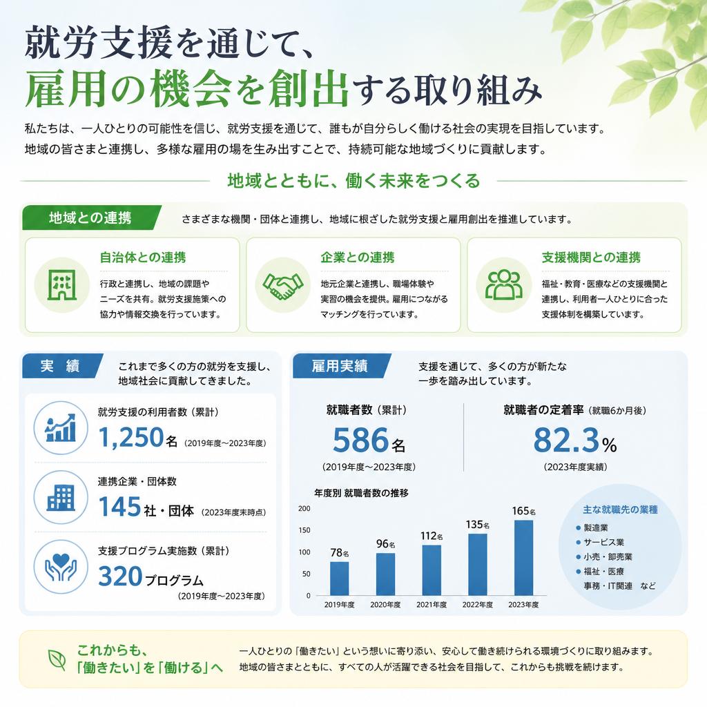 雇用の機会を創出する取り組み
