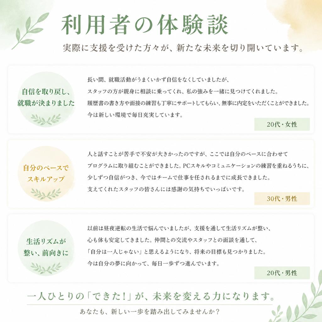 実際の利用者の声